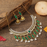 Vintage Bohemian style necklace, earrings, collarbone chain, exaggerated personality, ethnic style chain accessories, exotic atm