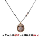 Vajra Heart Series Nine Palaces Bagua Brand Pendant Men's Copper Handle Parts Tibetan Rotable Jewelry Necklace Accessories