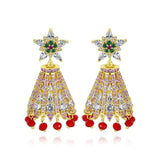 Gypsy Jewelry Retro Ethnic Indian Jhumka Crystal Small Bells Beads Drop Tassel Earrings Women Bohemian Statement Jhumki Tribal