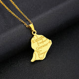 2024 new fashion stainless steel French Guyana pendant necklace temperament everything collarbone chain birthday anniversary sma