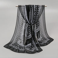 Indian Style New Chiffon Scarves Women Breathable Thin Simulation Silk Scarf Ladies Shawl And Wraps Women Printing Hijab Stole