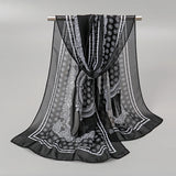 Indian Style New Chiffon Scarves Women Breathable Thin Simulation Silk Scarf Ladies Shawl And Wraps Women Printing Hijab Stole