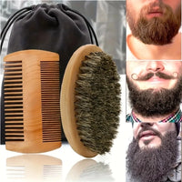 Men's Beard Care Kit For Men, Beard Oil, Beard Brush, Comb, Scissor, Storage Bag, Beard Care & Trimming Set