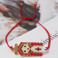 ZHONGVI Cute Religious Saint Design Bracelets for Womne Lady Colorful Miyuki Bead Europe and America Vacation Friendship Jewelry
