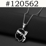 2025 NWE Corsica Flag Pendant Necklaces Sardinia Jewelry for Women Girl Stainless Steel Corse Sardegna #120462