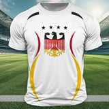 Germany National Flag Print T Shirt For Men Outdoor Jersey Sports Tops Casual O-neck Loose Short Sleeve Summer Deutschland Tees