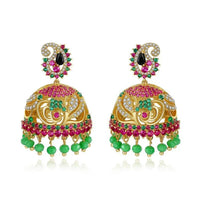 Gypsy Jewelry Retro Ethnic Indian Jhumka Crystal Small Bells Beads Drop Tassel Earrings Women Bohemian Statement Jhumki Tribal