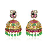 Gypsy Jewelry Retro Ethnic Indian Jhumka Crystal Small Bells Beads Drop Tassel Earrings Women Bohemian Statement Jhumki Tribal
