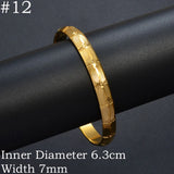 Anniyo (One Piece) Wholesale Dubai Bangle Jewelry Gold Plated Ethiopian Bracelet Openable for Women African Arab Wedding #001802