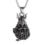 Vintage Design Viking Warrior Bell Pendant Motorcycle Wind Nordic Odin Guardian Bell Necklace Gift Jewelry Accessories Wholesale