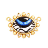 Newest Classic Amulet Turkish Blue Evil Eye Charm Pendant,18K Gold Cubic Zirconia CZ Paved,Jewelry Necklace Bracelet Supply L30