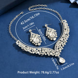 Ladies' fashionable design necklace earrings jewelry set suitable for daily wear, wedding parties, holiday gifts