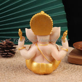 1Pc Gold Lord Ganesha Buddha Statue Elephant God Sculptures Ganesh Figurines Home Furnishing Decoration Ornaments Resin Figurine