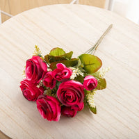 Silk Artificial Flower Rose Peony Bouque Home Decoration Bridal Holding Flower Wedding Decor Bouquet DIY Fake Flower Arrangement