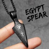 Eye of Horus Spearhead Men Necklaces With Pendant Stainless Steel Jewelry For Male Women Punk HipHop Accessories Gifts Wholesale