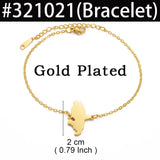 Anniyo 18CM/16CM France Martinique Map Bracelet for Women Stainless Steel Jewelry Foot-Chain @321021