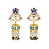 Gypsy Jewelry Retro Ethnic Indian Jhumka Crystal Small Bells Beads Drop Tassel Earrings Women Bohemian Statement Jhumki Tribal