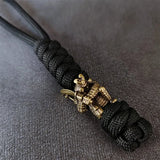 Vintage Hand-knitted Lanyard Keychain Biker helmet Pendant Paracord Rope weave Accessories Bag Hanging Handmade Car Keyring