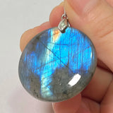 Pendant Natural Stone Irregular Shape Blue Purple Labradorite Pendant for Women Men Jewelry 1Pcs
