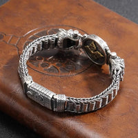 New Silver Color China-Chic Bracelet Bagua Pixiu Om Mani Padme Hum Retro and Old Fashionable Fashion Hegemonic Jewelry