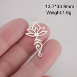Dawapara Unalome Pendant OM Lotus Flower Charm for Jewelry Making Stainless Steel Spiritual Yoga Symbol Buddhism Accessories