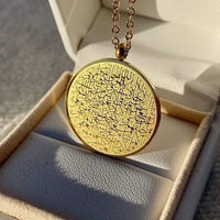 Exquisite Stainless Steel Islamic Muslim Calligraphy Arabic Pendant Necklace Men Women Religious Jewelry Accessories