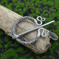 Medieval Clasp Pin Brooch Vintage Viking Celtic Scarf Shawl Penannular Brooch Cloak Pins Jewelry