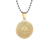 Stylish Peace Map Stainless Steel Pendant Necklace for Men Women Arabic African Jamaican Amulet Jewelry