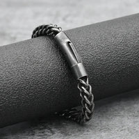 Bracelet Men's Stainless Steel Chain Punk Motorcycle Accessories Charm Bracelets Magnetic Clasp Vintage Jewelry Gifts Boyfriend