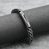 Bracelet Men's Stainless Steel Chain Punk Motorcycle Accessories Charm Bracelets Magnetic Clasp Vintage Jewelry Gifts Boyfriend
