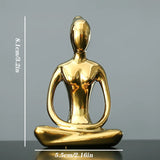 ERMAKOVA 12 Styles Abstract Art Ceramic Yoga Poses Figurine Porcelain Lady Figure Statue Home Yoga Studio Decor Ornament