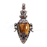 Water Drop Crystal Pendulum for Dowsing Spiritual Divination Natural Amethyst Rose Quartz Onyx Antique Pendulums Pendant Pendulo