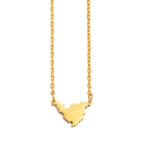 Anniyo 1.5cm Small Stainless Steel Sint Maarten & Saint-Martin Necklaces SXM Jewelry #326721