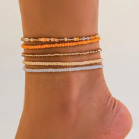 Boho Anklet Foot Chain Ankle Summer Bracelet Hollow Blue Stone Charm Sandals Barefoot Beach Foot Bridal Jewelry Wholesale A007