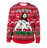 Clothing Wholesale Unisex Men Women 2026 Ugly Christmas Sweater Santa Elf Christmas Funny Fake Hair Sweater Autumn Winter Tops