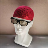 Winter Knitted Muslim Men Prayer Hats Unisex Beanies Cap Warm Islamic Ramadan Jewish Kippah Homme Hat Men's Wrap Head Caps