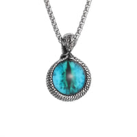 Retro Gothic Devil's Eye Pendant Snake Eyes Long Eye Necklace Men's Personalized Punk Knight Exorcist Amulet Jewelry
