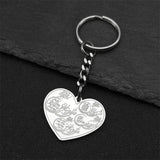 Islam Muslim Arabic Quran Medal Pendant Key Chain for Women Men Stainless Steel Gold Color Key Ring Religion Arab Jewelry Gift ﻿