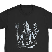 Free Shipping Men Tshirts Lord Shiva Tshirt Hindu Ganesha God India Lingam Fitness Tee Shirt for Men Pure Cotton Streetwear