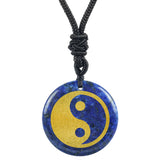 Chinese FengShui Amulet Crystal Quartz Tai Chi Yin Yang Fish Symbol Necklaces Taoist Reiki Energy Exorcism Pendants Jewelry