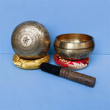 Nepal Handmade Singing Bowl Yoga Meditation Buddha Copper Chime Professional Tibetan Bowls Sound Healing Instrument Ornaments