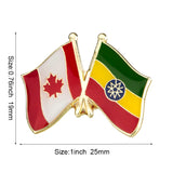Flag Laple Pin Badge Brooch Canada friendship Ethiopia Ireland Brazil Pakistan Belgium Poland Germany Russia Philippines Finland
