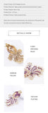 SUYU National Style Retro Color Copper Inlaid Cubic Zirconia Animal Suit Jacket Gift Accessories Female Magpie Brooch