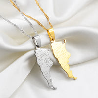 Anniyo Argentina Map With City Name Pendant Necklaces Women Girls Charm Argentine Maps Jewelry #274121