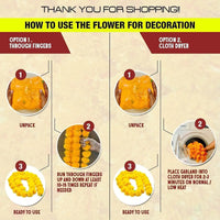 5-50pcs Marigold Flower Garland For Decoration Artificial Flowers 5 feet Diwali Pooja Mexican Party Fiesta Day of The Dead