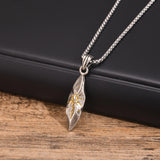 Punk Wishing Stone Necklaces for Men Boys,Stainless Steel Sun Pattern Lion Head Pendant Necklaces,Birthday Anniversary Gift