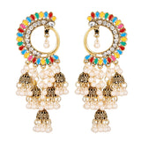 Pendientes Gypsy Ethnic Round Bells Indian Jewelry Earrings Vintage Tribe Jhumka Earrings Kolczyki Wedding Jewelry