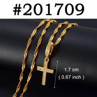 Anniyo Small Size Charm Eye Cross Stone Pendant Necklace Women Girls Trendy Birthday party Items,Factory Wholesale Price #201709