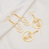 Anniyo New Arrivals Mayotte Big Earrings for Women Girls France Jewelry Stainless Steel Metal Hyperbole Ornaments #520162