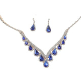 Ladies' light luxury style geometric water droplet set necklace, earrings, daily wear holiday gifts